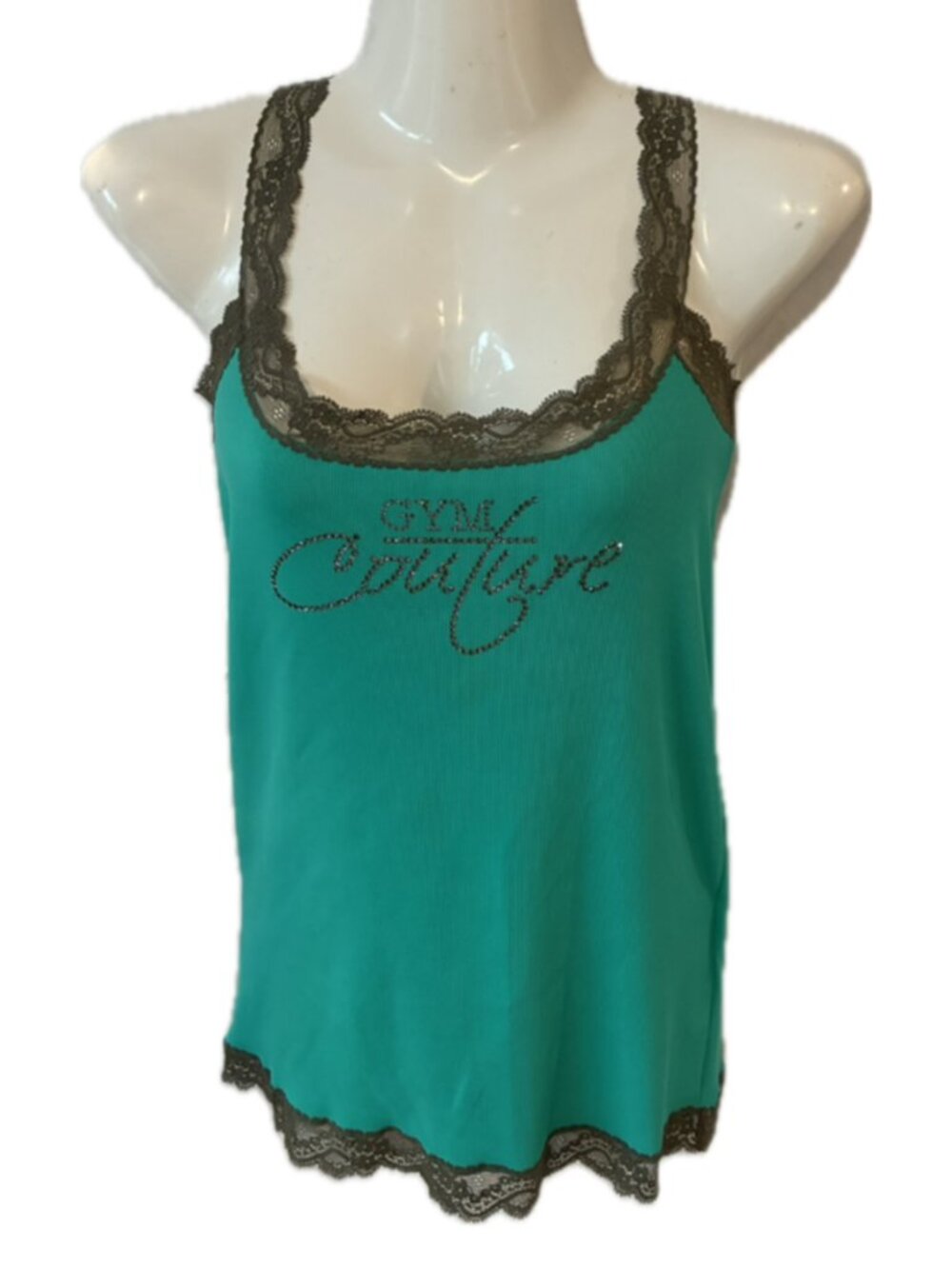NWT-VDP Via Delle Perle Laced Tank top with Swarovski Elements size IT 44/US 8